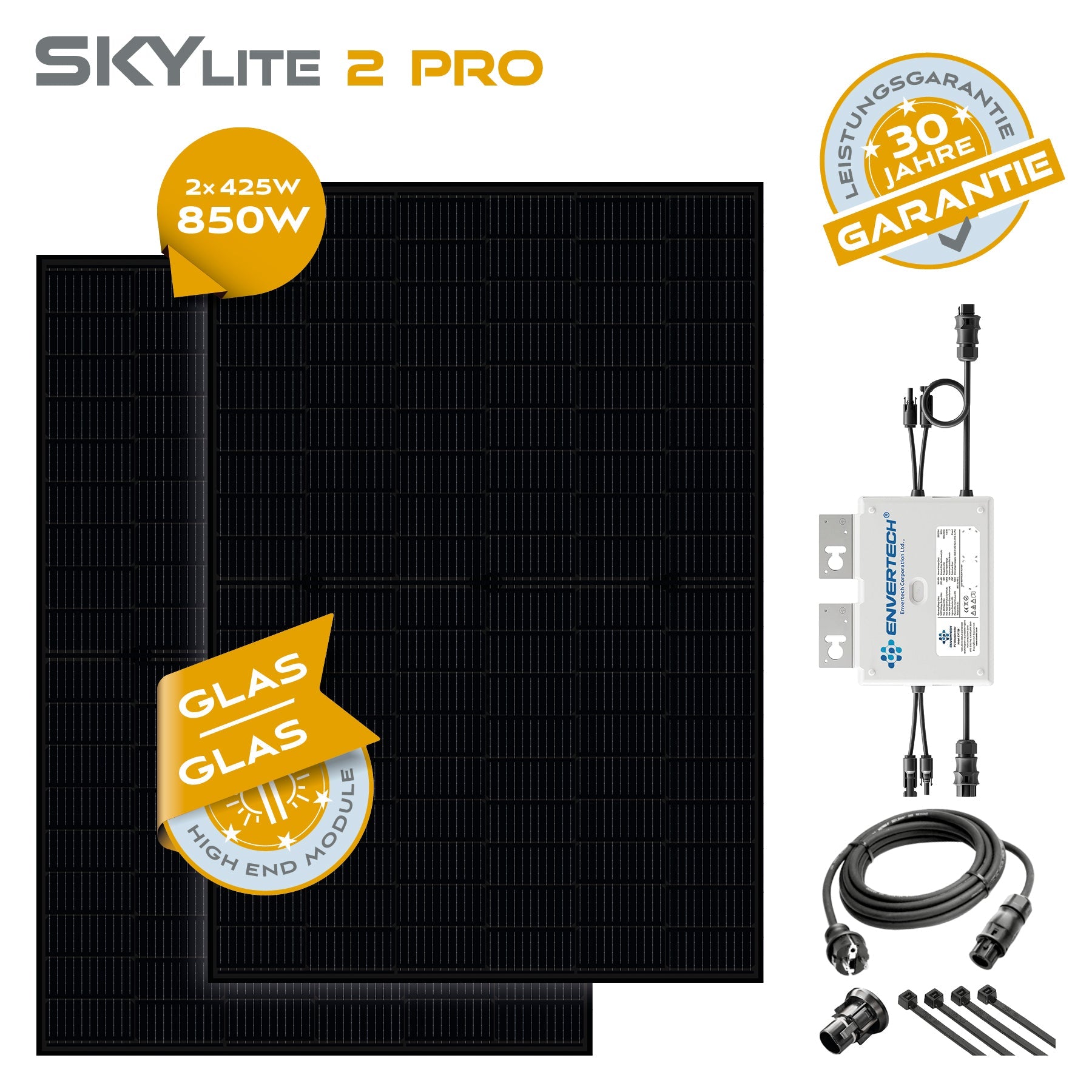 Balkonkraftwerk "Skylite 2 PRO" Wall